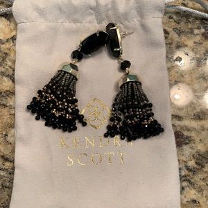 Kendra Scott Black Tassel Earrings